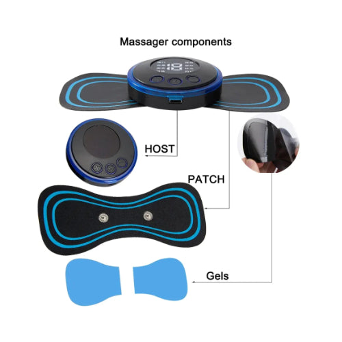 Smart Mini Neck Massager Stick – 8-Mode Portable Relief