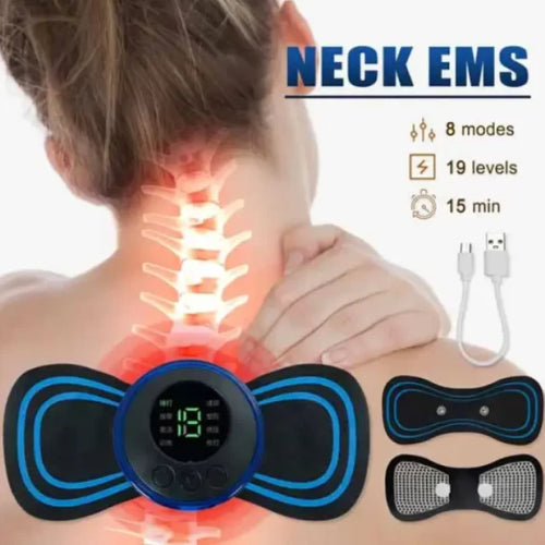 Smart Mini Neck Massager Stick – 8-Mode Portable Relief